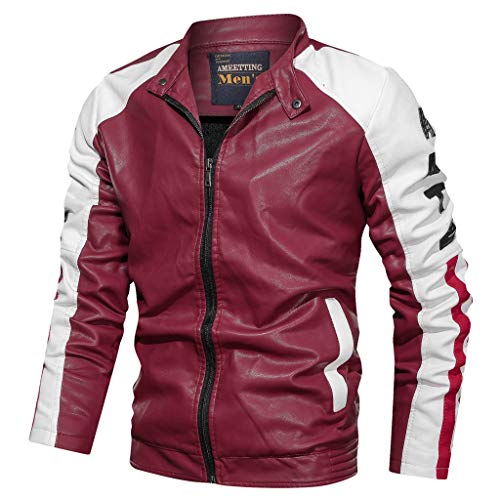 ZODOF Cuero Real Moda Abrigos Chaquetas Otoño Invierno Espesa de la Chaqueta...