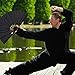2 Pack Large Folding Hand Fan, Nylon-Cloth Vintage Retro Fabric Fans, Chinese Kung Fu Tai Chi Hand Fan for Men/Women, Festival, Dance, Gift, Performance, Decorations (Black)