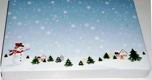 Miniatura 4 de Scott's Cakes Caramelos de relleno de crema de arce de chocolate oscuro con láminas doradas en una caja de invierno de 1 libra