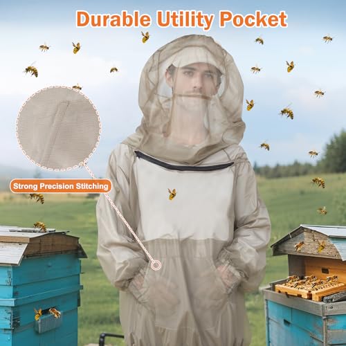 Chaqueta para mosquitos RoamRider, chaqueta con capucha para hombres y mujeres, malla ultra fina miniatura 4