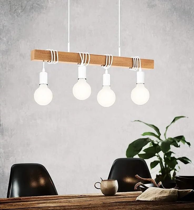 Lustre en bois créatif blanc au design de personnalité scandinave