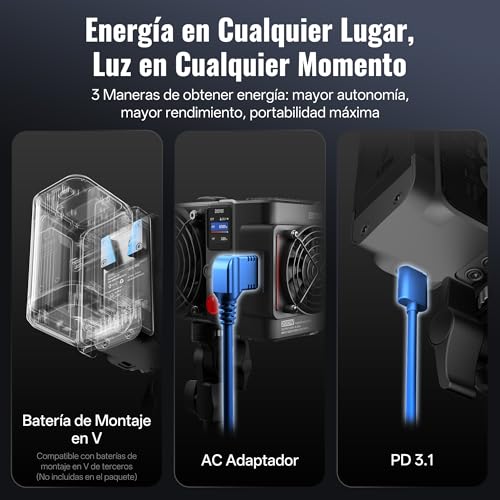 Image of ZHIYUN MOLUS X200 Bi-Color Standard 200W Video Light [Official] Handheld Continuous Output Light Portable Professional Photography Light Bowens Mount 2700K~6500K CRI≥95 TLCI≥97 Only 800g (NO Battery)
