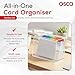 OSCO Clear Acrylic Index Box, Large, A to Z Divider Tabs, 100 Lined Note Cards, 7
