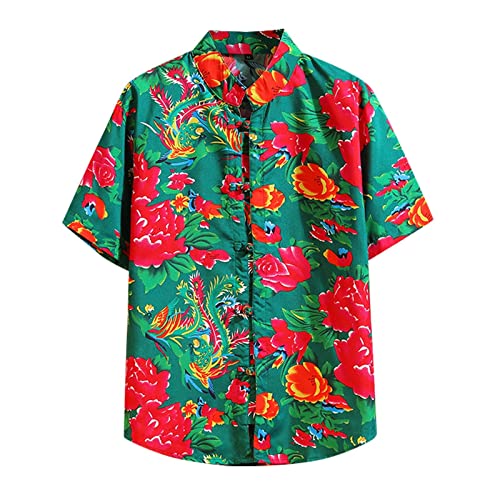 Blusas y camisas para hombre tipo camisa casual de algodón verano con bolsillo azul