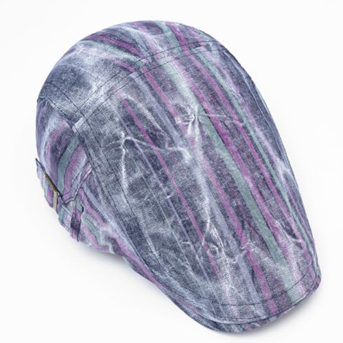 Image of Quanhaigou Unisex Denim Newsboy Hats Flat Ivy Gatsby Cabbie Driving Berets Hat Cotton Dad Cap for Men Women