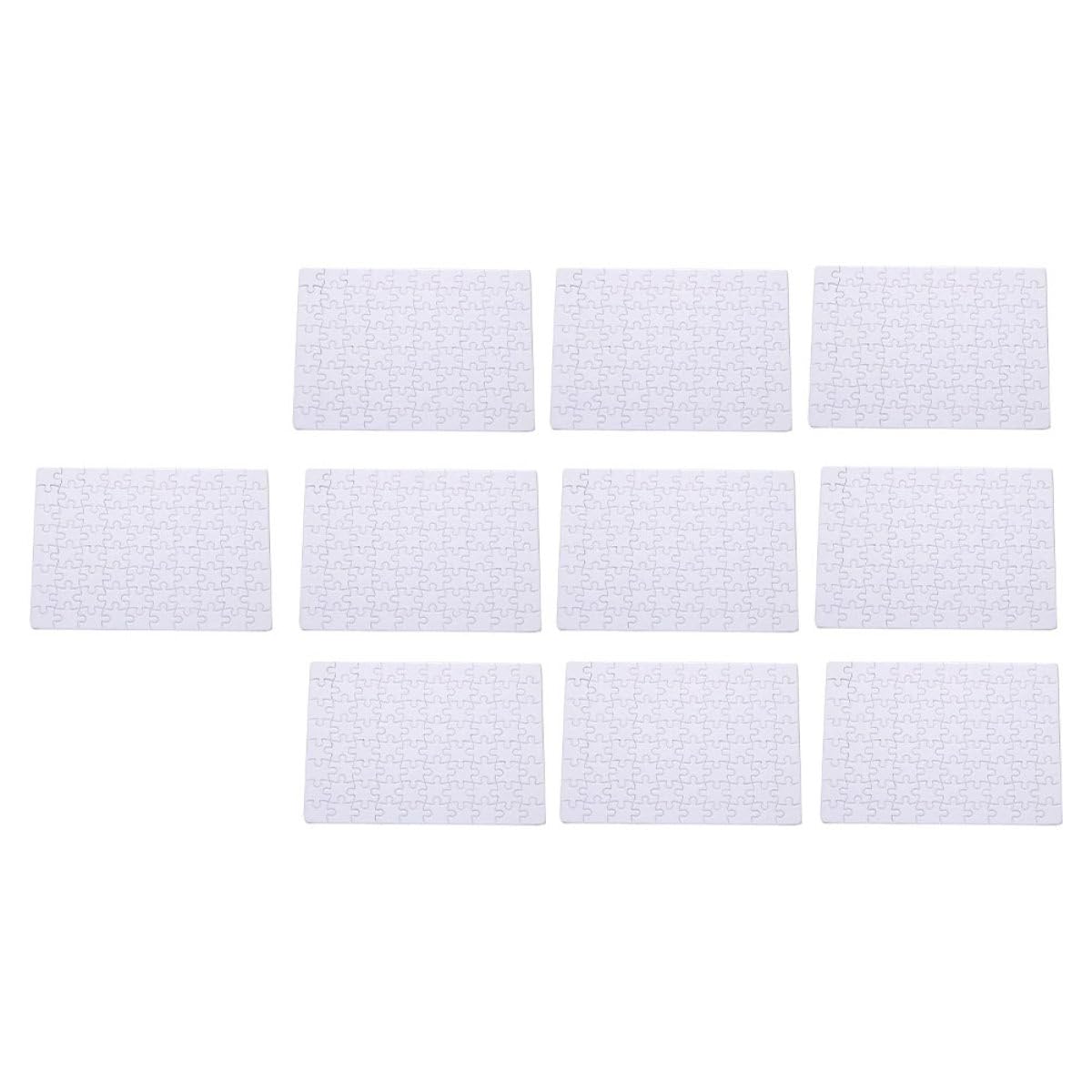 Uonlytech Puzzle Vuoto Sublimazione A5 80 Pezzi su Carta per Trasferimento Termico 10 Fogli Fai da Te per Pressa a Caldo Forniture per Puzzle Fotografico Decorativo e Creativo