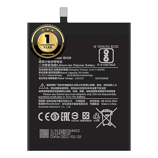 Image of BN36 Battery for Redmi A2 / 6X /M1804D2SG / M1804D2SI / MZB6440IN Battery with 1 Year Warranty**** (Y118)