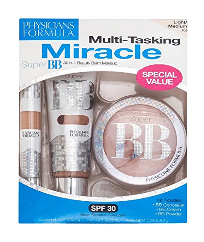 Physicians Formula Super BB All-In-1 Beauty Balm Kit - Concealer: 0.14 Ounce, Cream: 1.2 Fluid Ounce & Powder: 0.29 Ounce
