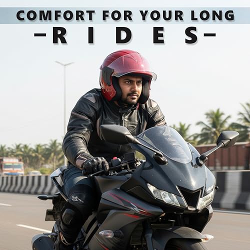 Image of Cortex TRIGER Half Face Helmet Glossy Finish with Scratch Resistant Polycarbonate Visor, Hard ABS Shell Helmet for Men and Women | Clear Visor, Lightweight