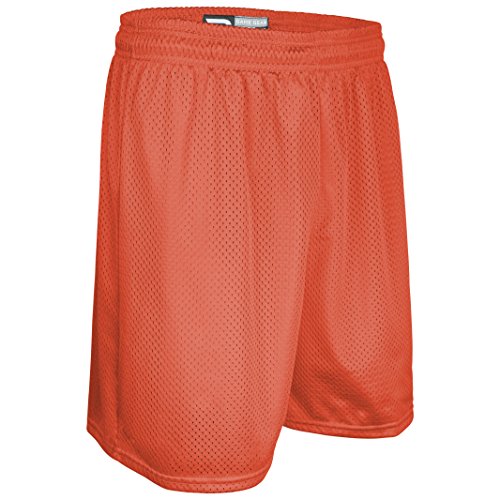 Game Gear Unisex Youth Mesh Shorts for Basketball, Flag Football, and Other Sports (12 Colors) AP-6477Y-CB Orange