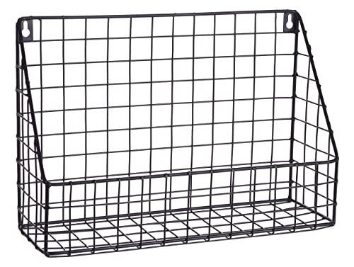 Wandregal Metall schwarz Regal Küchenregal Hängeregal Gitterregal Breite...