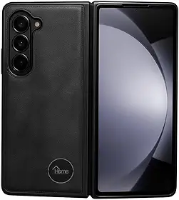 Capa de Couro Dobrável Compatível Com Galaxy Z Fold 6 Preto