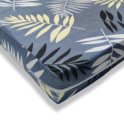 Image of WELLFIT Premium Glace Cotton 300 TC Mattress Cover /Protector for Single Size Bed with Zip /Chain /4x6.25 ft / 48x75x6 inch
