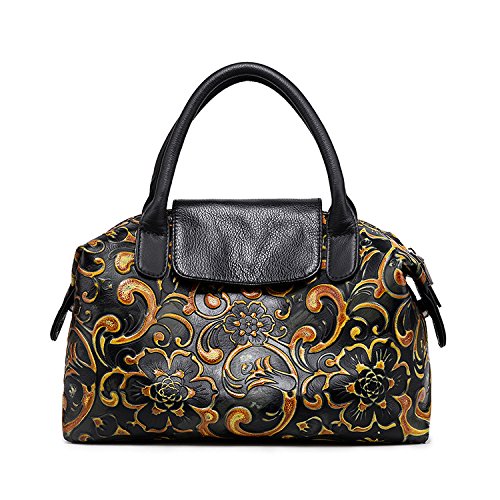 Sac à main en cuir ZM motif phénix rose l'accessoire mode poétique