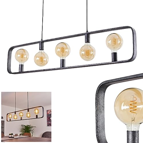 Hängeleuchte Maggie, 5-flammige Deckenlampe aus Metall in Altsilber,...
