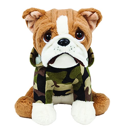Pelúcia Bulldog Militar, Buba Toys, Multicor, Médio