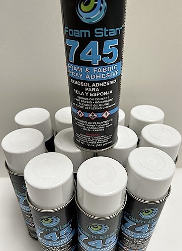Foam Starr 745 Foam and Fabric Spray Glue Adhesive 12 oz. - 1 case/12 cans per case.