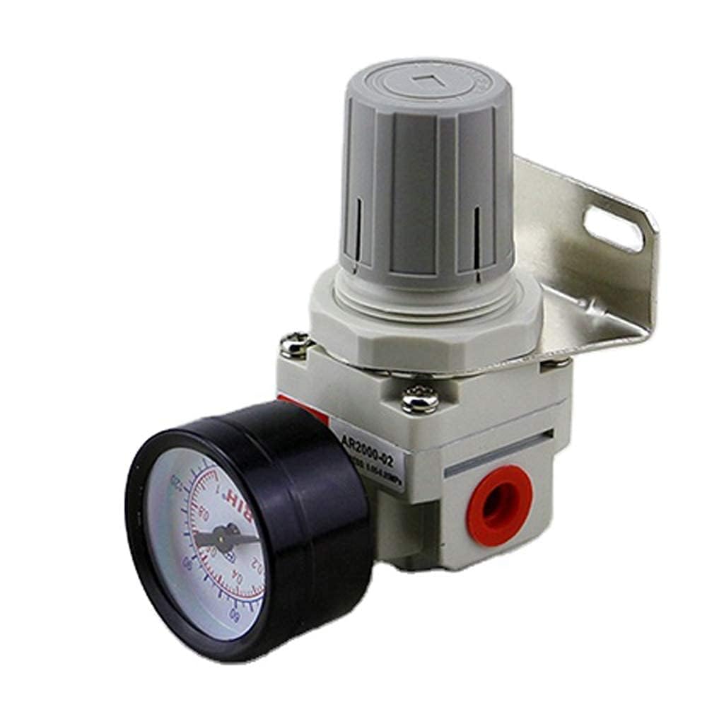 Pneumatic Air Regulator With Gauge For Compressor BSP Female Thread Size (1/4" Inch)