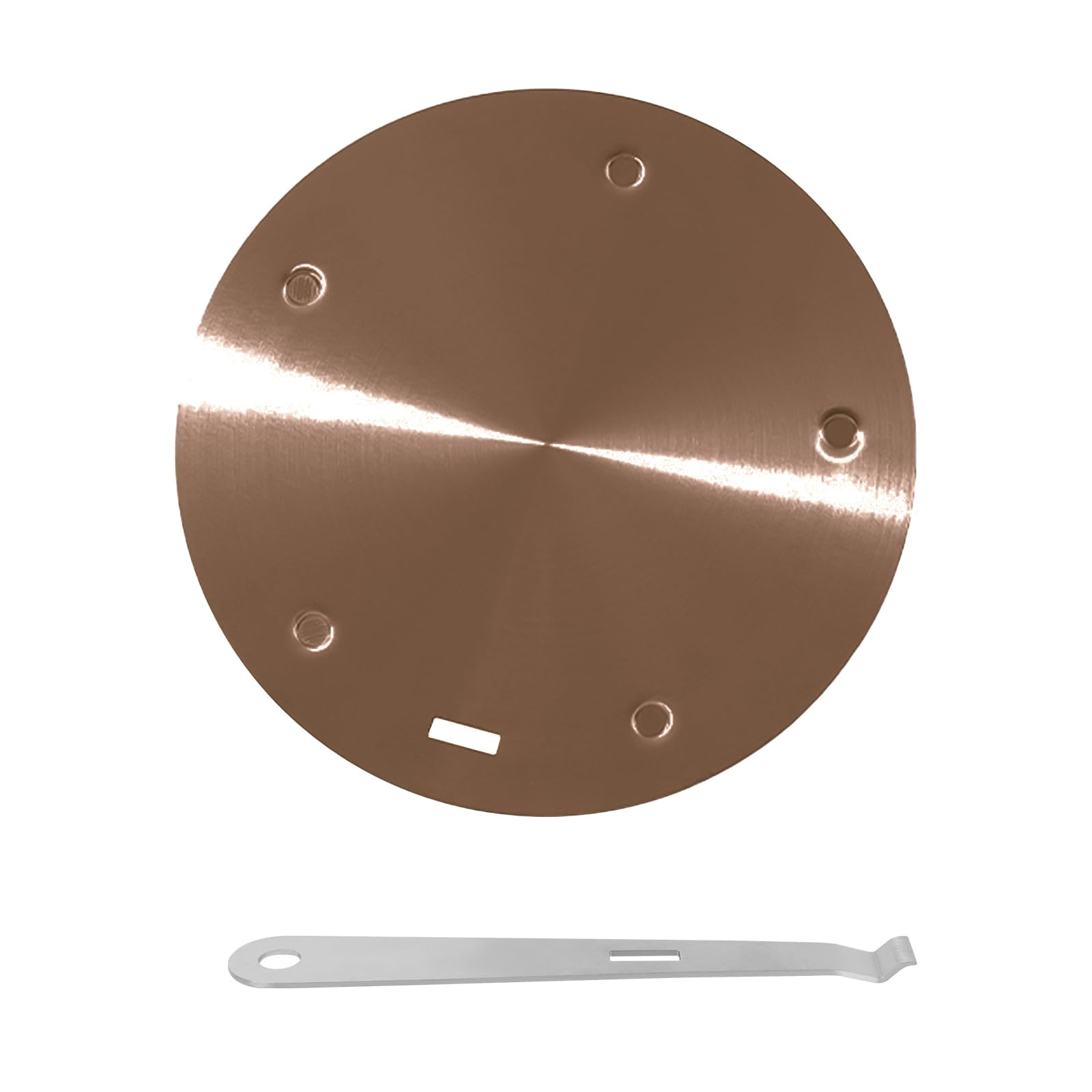 BigKing Piastra di Diffusione di Calore 16cm, Adattatore di Induzione, Disco convertitore di Piastra di Cottura a Induzione con Maniglia Rimovibile Isolante (Oro rosa)