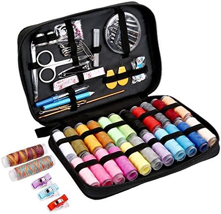 Sewing KIT,JKtown Portable Basic Sewing Accessories,Spools of Thread, Mini sew Kits Supplies for Beginners,Traveller,Emergency,Family Starter to Mending and Repair (110)