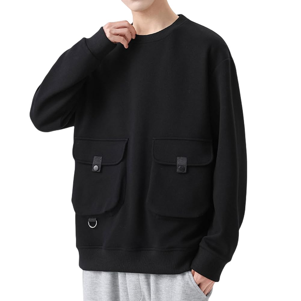 【73%OFF】【999円】 HOTIAN メンズ ポケット付き トレーナー