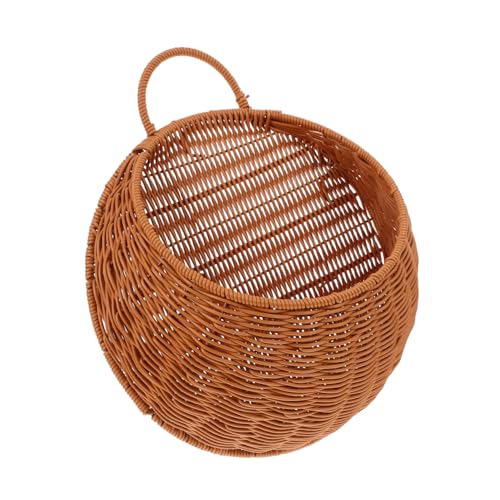 Ciieeo Cesta De Flores para Colgar En La Pared Cesta De Flores De Ajo Mini Soporte De Bálsamo Sólido Perchero para Colgar Asiento De Columpio Cesta Tejida para Puerta De Reutilizable