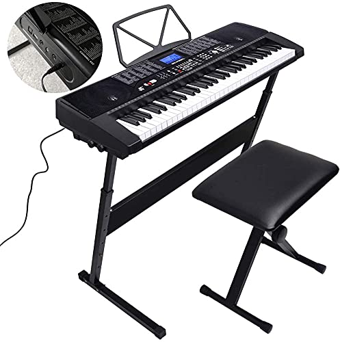 Yahoms Piano à clavier électronique portable Piano numérique 61 touches pour débutants avec touches d’éclairage, système… - Les Beatles, Paul McCartney, John Lennon, RIngo Starr, George Harrison Yahoms Piano à clavier électronique portable Piano numérique 61 touches pour débutants avec touches d'éclairage, système… – Image 3