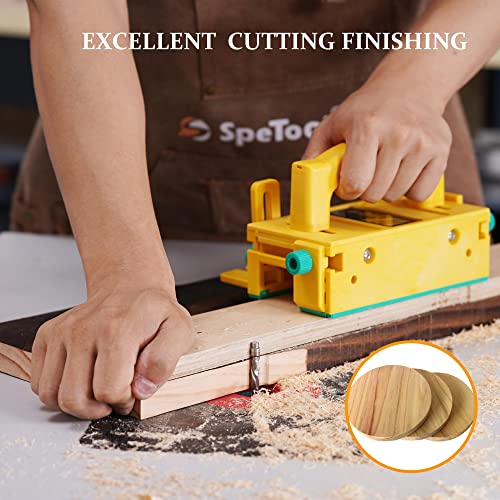 Spetool 5Pcs Spiral Flush Trim Router Bits With Guide Bearing 1/4 Shank,1-1/8" Cutting Diameter Extra Long 3" Ovl,Carbide Compression Router Bit For Wood Trimming #TOP4