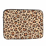 Nicokee Laptop Sleeve Bag 15.4 15.6 Inch,Leopard Jaguar African Animal Print Brown Protective Polyester Computer Cases Laptop Cover Briefcase Bag Tablet Travel Cover