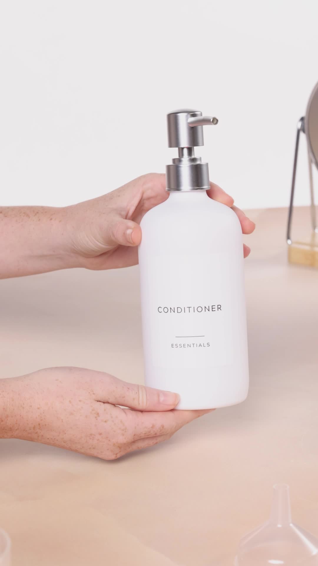 Shampoo- & Conditioner-Spender Set – 3 Stück, Nachfüllbar, 479 G, Mit Wasserdichten Etiketten