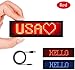 LED Name Badge for Business, USB Programming Digital Display 44 x 11 Pixels Use Rechargeable LED Card Screen for Bar Hotel Party Supermarket School and Restaurant