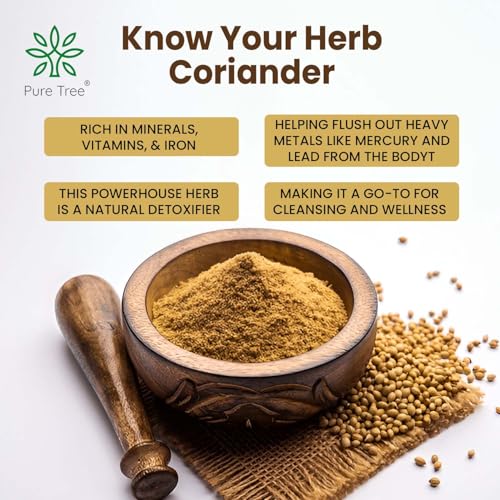 Image of Pure Tree Certified Organic Dhania Powder | 1.8 Kg / 1800 g | Coriander Powder | Kothimeera Powder | Whole Spices | Hara Dhaniya Powder Curry Powder | Organic Coriander Powder