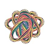 7' Multicolor Extra Large Rubber Bands - Assorted Mixed Color Rubber Bands, Rubber Bands for Office,...