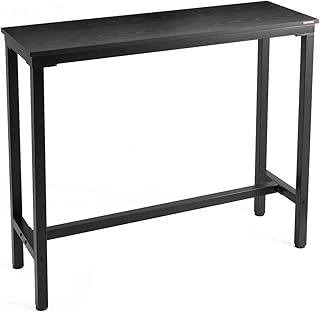 Mr IRONSTONE Bar Table 47” Pub Dining Height Table Bistro Table with Black Textured Top (Indoor USE ONLY)