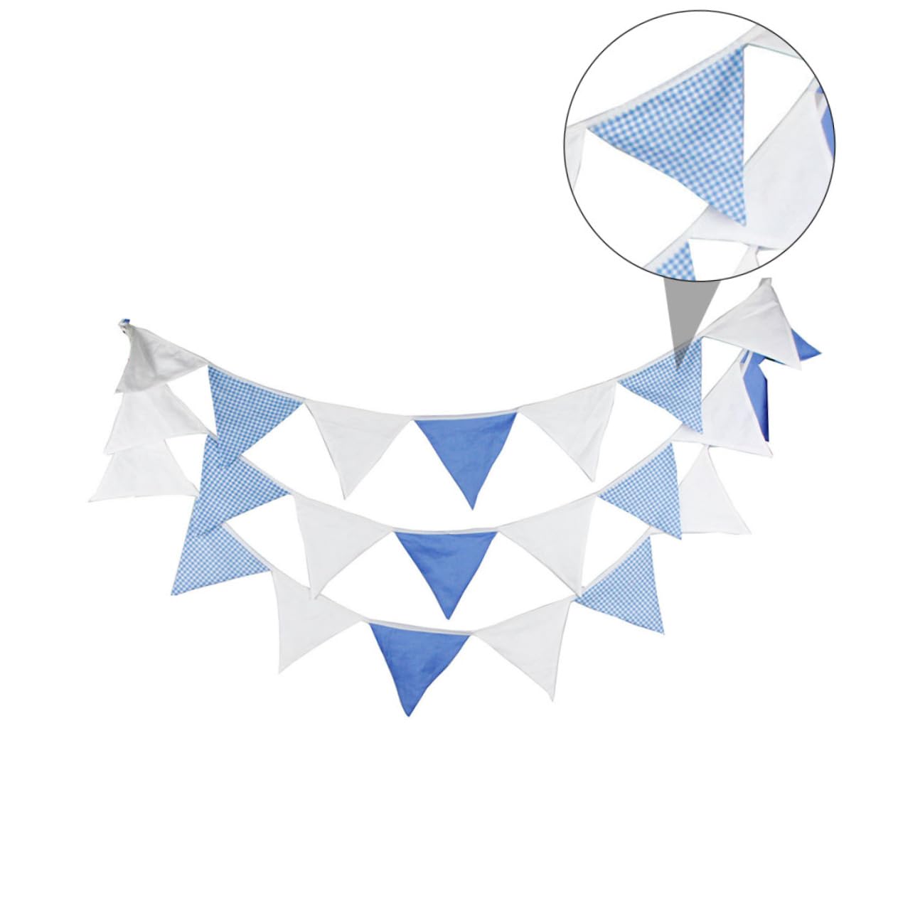Toyvian 3pezzi Bandiere Triangolari Decorative Blu Per Matrimoni e Compleanni Di Bandierper Decorazioni Festive e Decorazioni Murali