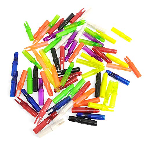 Zshjgjr 50 Pack Archery Arrow Nock Id 6.2Mm/.244" Plastic Insert Arrow Nocks Tail For Diy Hunting Shooting Arrows (Black) #TOP6