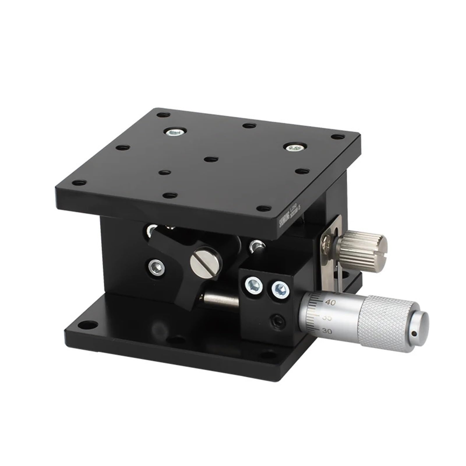 MYXJGNAIY Z Axis 90x90mm Mobile Optical Displacement Fine Tuning Platform Height Adjustable Lifts Stage Sliding Table Trimming Station New(LZ90)