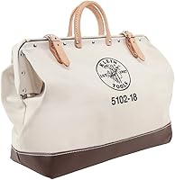 Vista 13 de Klein Tools 5102-12 Bolsa de herramientas resistente de lona natural, bolsa de herramientas portátil, bolsa multiusos con abertura amplia