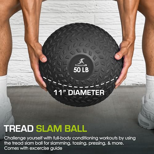 image for ProsourceFit Slam Medicine Balls 5, 10, 15, 20, 25, 30, 50lbs Smooth a