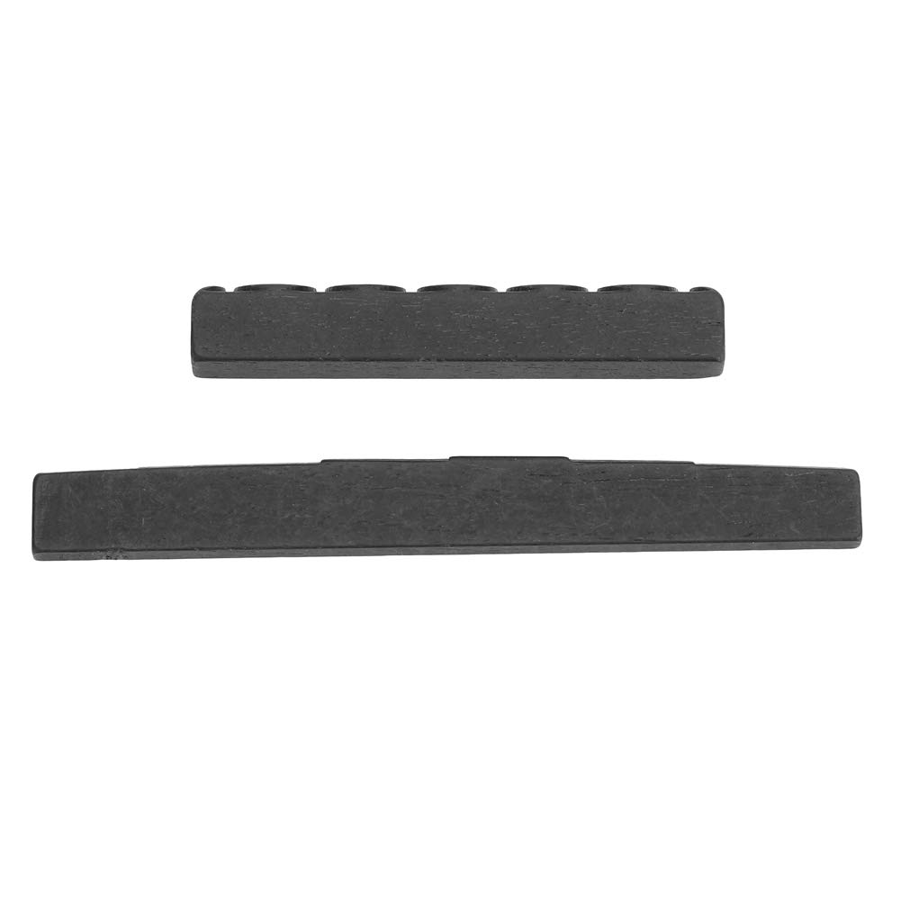 2 PCS Ebony Nut and Saddle for Guitar Enthusiasts, Musican Lovers.