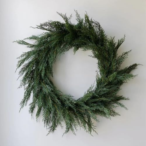 CG Hunter Holiday Collection Cedar Wreath, Premium Artificial Indoor and Outdoor Large 30
