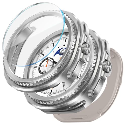 LETOID Metal Case for Samsung Galaxy Watch 8 Classic Screen Protector 46mm