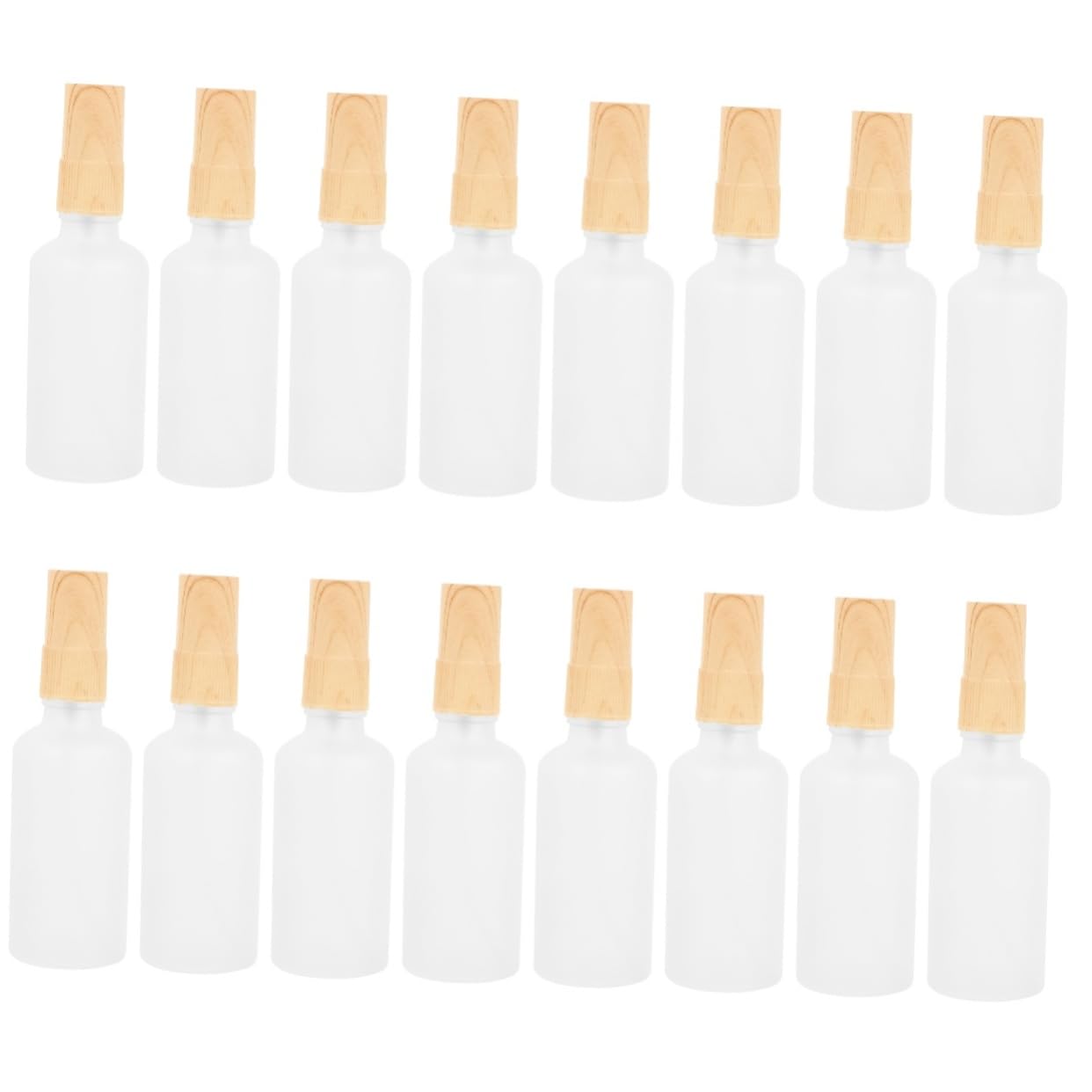 FRCOLOR 16 botellas de espray de grano de madera con niebla fina con niebla fina para el cabello, loción de cristal, para el cabello, botellas de perfume con crema de baño