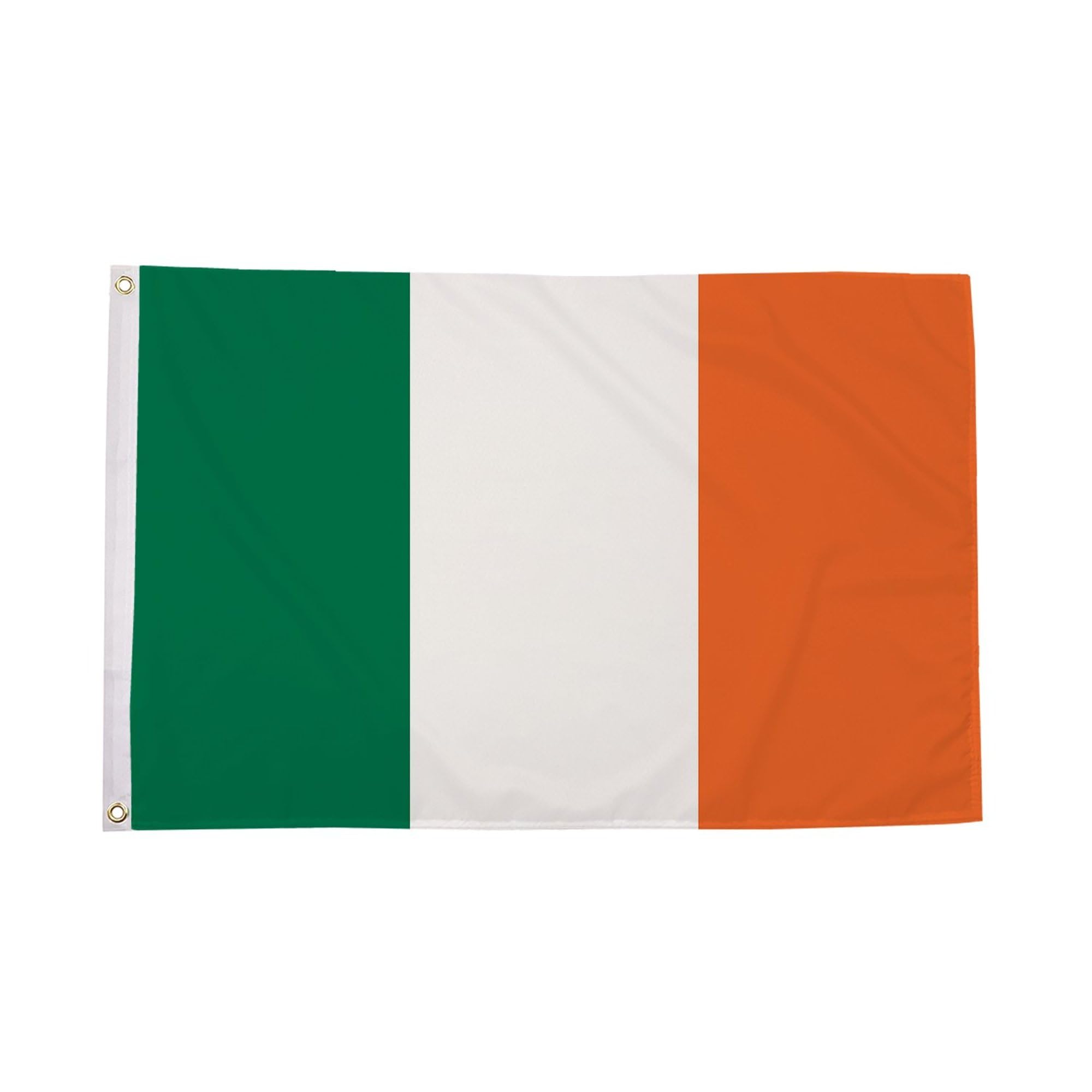 Flagmax Irish Flag 3ft x 2ft (90cm x 60cm) Ireland Tricolour Flag with Eyelets Durable Polyester Banner for Indoor and Outdoor Display Events Celebrations Sports Bars and Home Use
