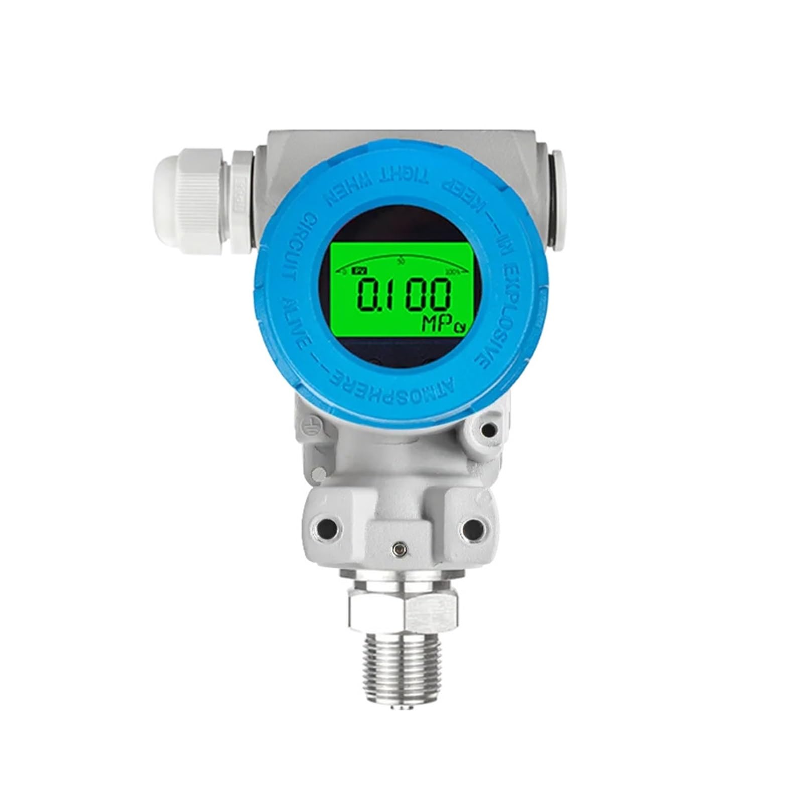MXXDMOPD Pressure Sensor DC24V RS485 4-20mA Digital LCD Transmitter 0-10Mpa 0-20Mpa 0-60Mpa IP65(Rs-485 Lcd Display,0-1Mpa)