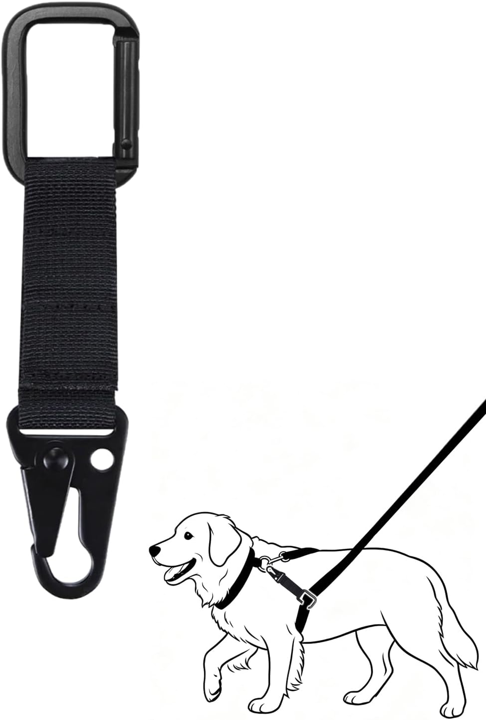 Dog Training Safety Clip for Collar No Pull Training Accessories Gentle Control Puppy Collar Connector Backup Clasp