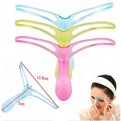 Brccee AC Women Template Plastic Makeup Tool Shaper Eyebrow Shaping Stencil Grooming