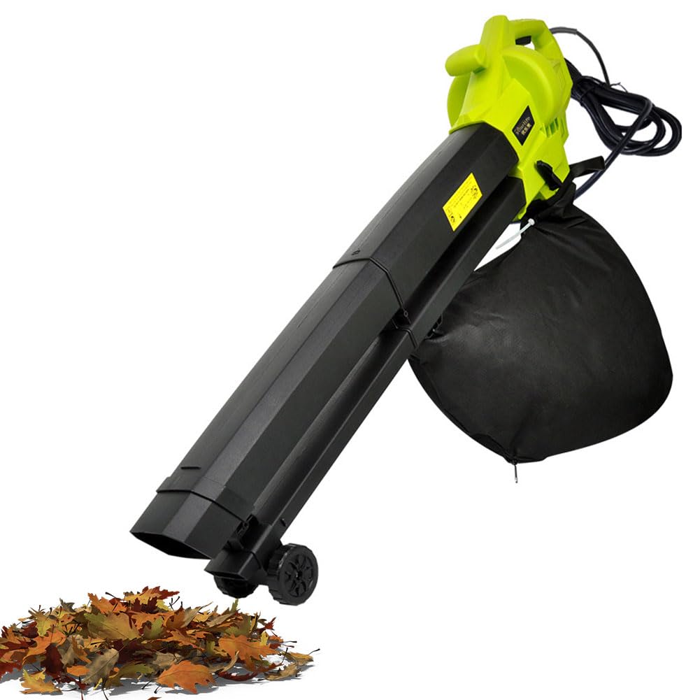 Soffiatore e aspiratore per Foglie da Giardino 3 in 1, soffiatore per Foglie da 3000 W con Sacco di Raccolta Foglie da 40 l, soffiatore d'Aria Leggero e Potente per la Cura del Prato.