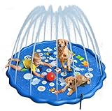 Dimili 67-inch Inflatable Splash Pad for Kids & Dogs - Backyard Sprinkler Water Pad, Durable BPA-Free Outdoor Cooling Mat for Human Relaxation & Pet Play