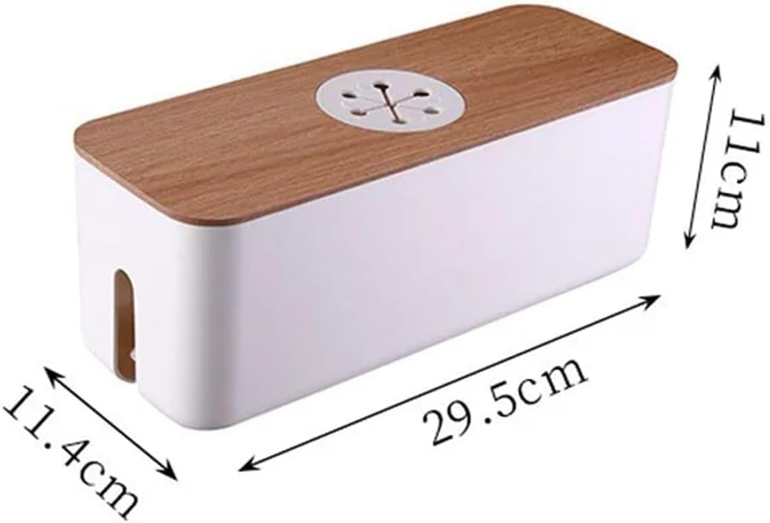 Pudełko do przechowywania kabli, biurko, ładowanie, urządzenie, gniazdo wtykowe, zarządzania kablami, czarne(Style 2white)